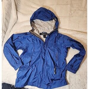 Marmot Kids Jacket Medium Windbreaker Coat Nylon Hooded Zip Raingear Lightweight